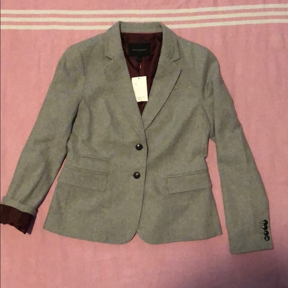 Banana Republic gray blazer NWT size 6